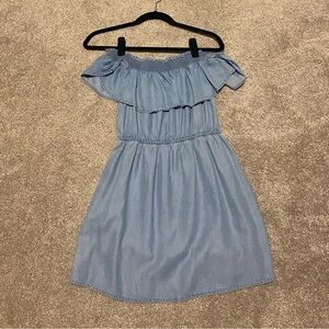 Chambray off the shoulder dress - Express
